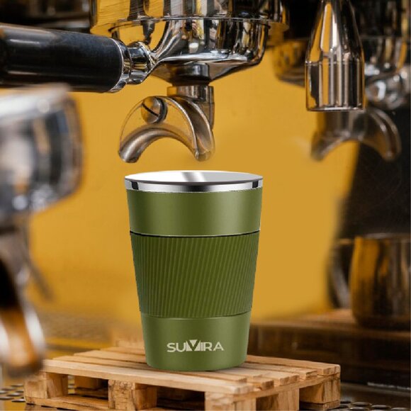 Double Wall Stainless Steel Coffee Mug with Silicone Cover - Picture 3 of 9